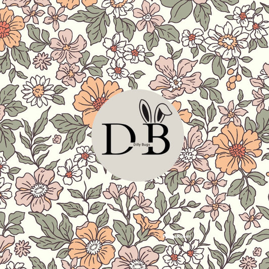 Tops - Vintage flowers - Fine Rib
